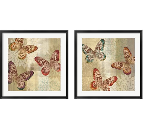 Tropical Butterflies 2 Piece Framed Art Print Set by Tandi Venter