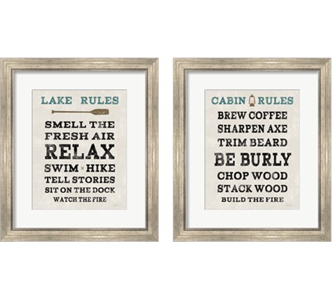 Cabin Life 2 Piece Framed Art Print Set by Sue Schlabach