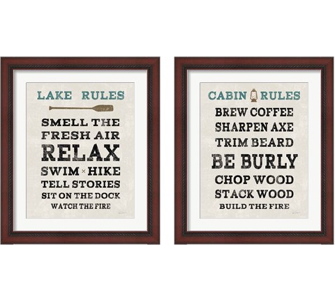 Cabin Life 2 Piece Framed Art Print Set by Sue Schlabach