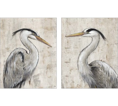 Grey Heron 2 Piece Art Print Set by Timothy O'Toole