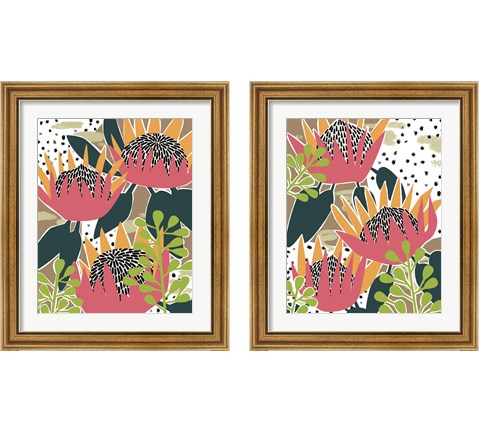 King Protea 2 Piece Framed Art Print Set by Melissa Wang