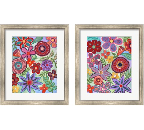 Colorful Flores 2 Piece Framed Art Print Set by Regina Moore