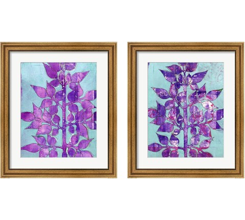 Purple Planta 2 Piece Framed Art Print Set by Regina Moore