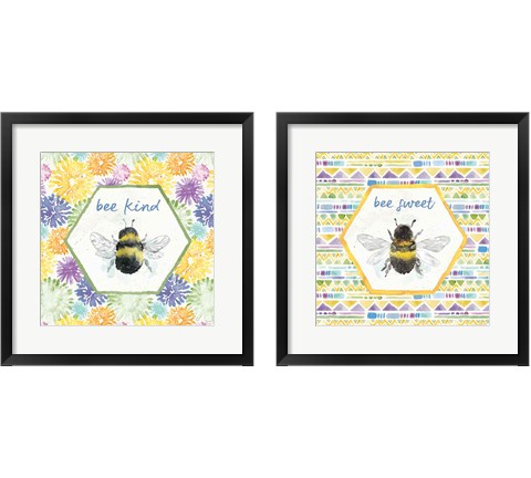 Bee Harmony 2 Piece Framed Art Print Set by Dina June