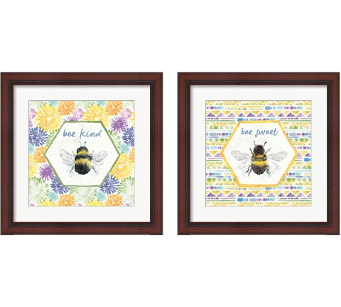 Bee Harmony 2 Piece Framed Art Print Set by Dina June