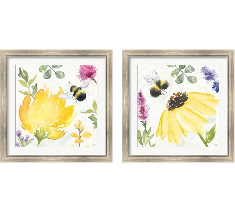 Bee Harmony 2 Piece Framed Art Print Set by Dina June