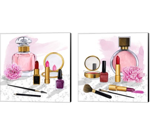 Makeup Counter 2 Piece Canvas Print Set by Grace Popp