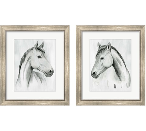 Silver Gelding 2 Piece Framed Art Print Set by Grace Popp