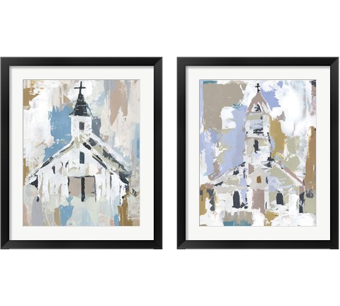 Sunday Chapel 2 Piece Framed Art Print Set by Annie Warren