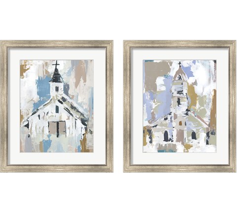 Sunday Chapel 2 Piece Framed Art Print Set by Annie Warren