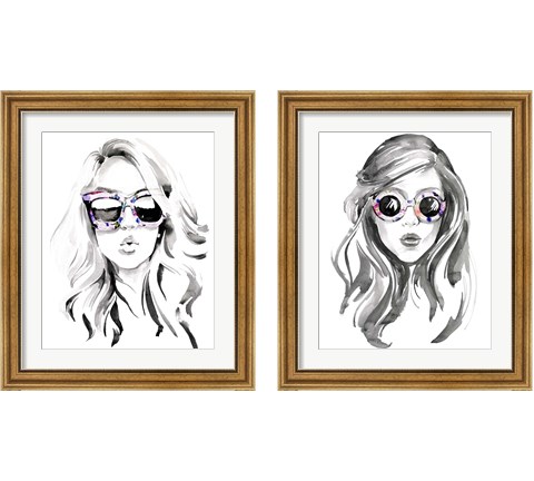 Look into the Sun(Glasses) 2 Piece Framed Art Print Set by Jennifer Parker