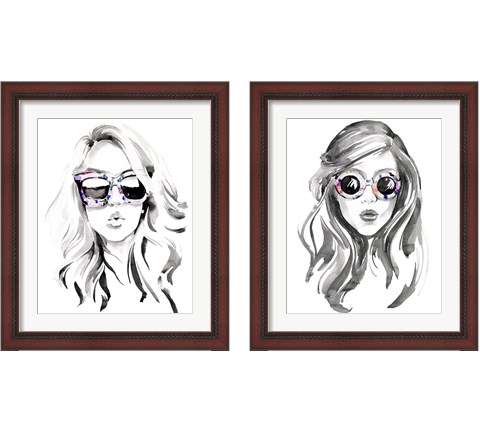 Look into the Sun(Glasses) 2 Piece Framed Art Print Set by Jennifer Parker