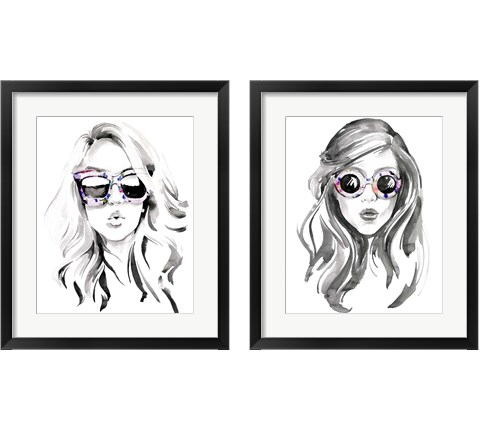 Look into the Sun(Glasses) 2 Piece Framed Art Print Set by Jennifer Parker