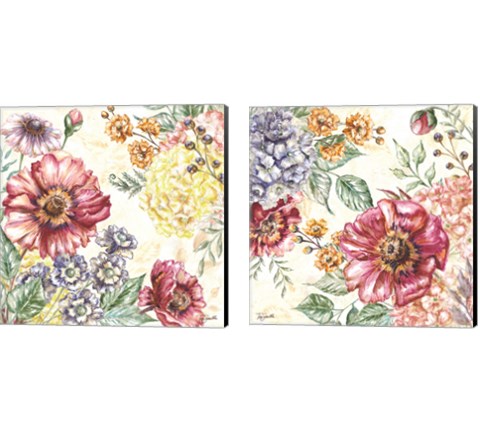 Wildflower Medley 2 Piece Canvas Print Set by Tre Sorelle Studios