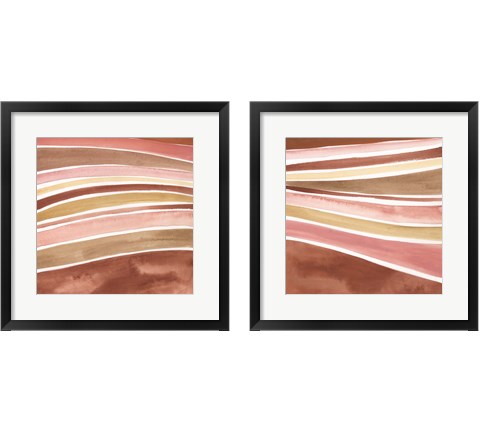 Earthen Strata 2 Piece Framed Art Print Set by Victoria Borges