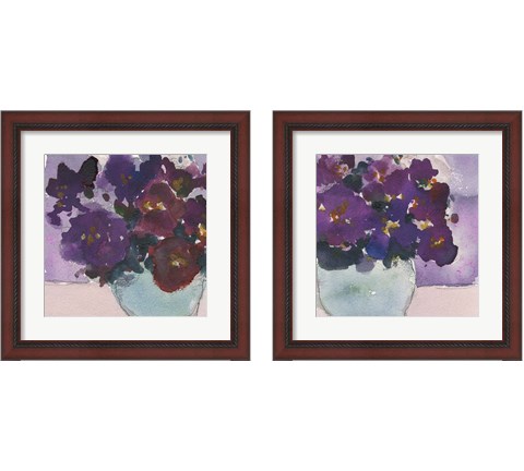 African Violet 2 Piece Framed Art Print Set by Sam Dixon