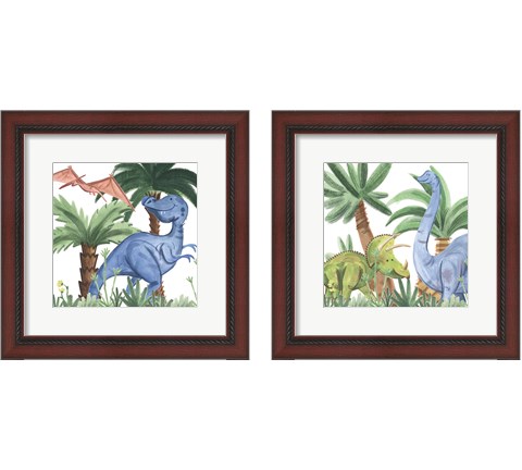 Dino Buddies 2 Piece Framed Art Print Set by Jamie Douglas