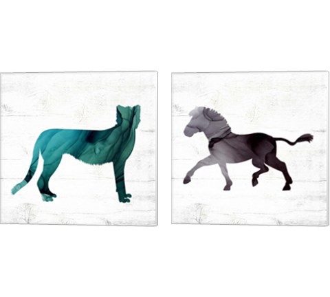 Safari Animal 2 Piece Canvas Print Set by Valerie Wieners