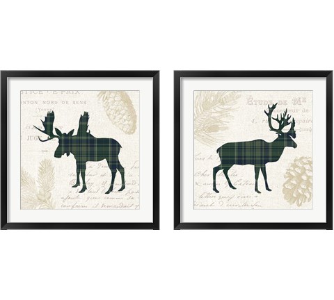 Plaid Lodge 2 Piece Framed Art Print Set by Wild Apple Portfolio