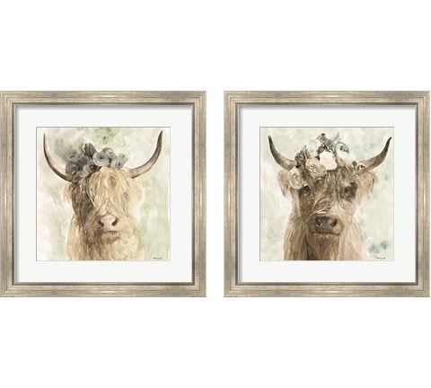 Cow and Crown 2 Piece Framed Art Print Set by Stellar Design Studio