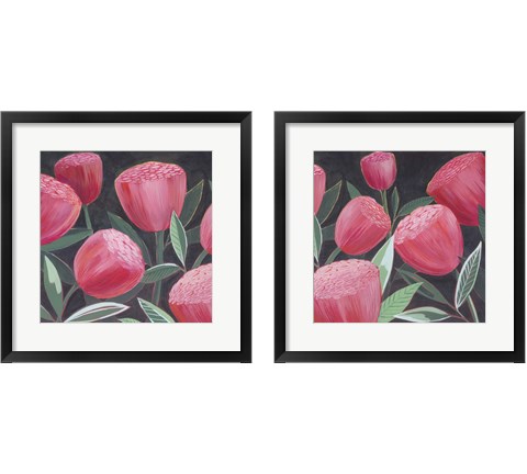 Blush Blossoms 2 Piece Framed Art Print Set by Grace Popp