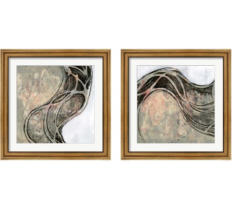 Wave Flux 2 Piece Framed Art Print Set by Jennifer Goldberger