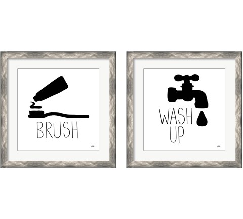 Bathroom Etiquette 2 Piece Framed Art Print Set by Leah York