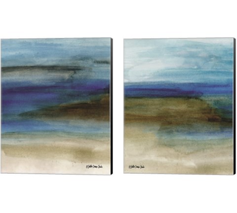 Coastal Abstraction 2 Piece Canvas Print Set by Stellar Design Studio