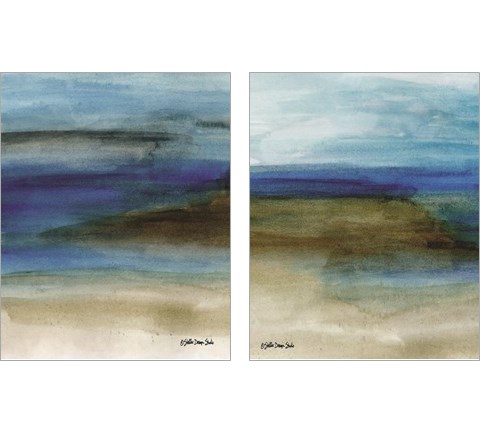 Coastal Abstraction 2 Piece Art Print Set by Stellar Design Studio