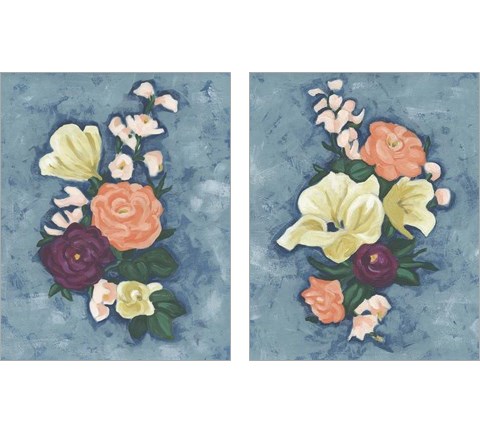 Floral Portrait 2 Piece Art Print Set by June Erica Vess