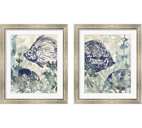 Seafloor Fresco 2 Piece Framed Art Print Set by June Erica Vess