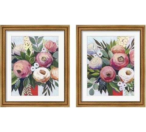 Lustrous Bouquet 2 Piece Framed Art Print Set by Grace Popp