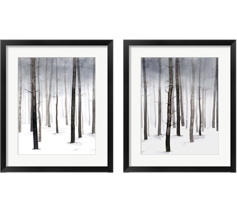 Hazy Winter Walk 2 Piece Framed Art Print Set by Grace Popp