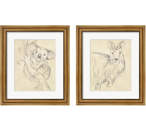 Outback Sketch 2 Piece Framed Art Print Set by June Erica Vess