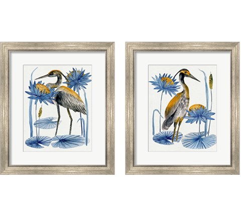 Heron Pond 2 Piece Framed Art Print Set by Melissa Wang