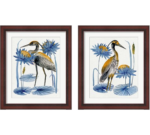 Heron Pond 2 Piece Framed Art Print Set by Melissa Wang