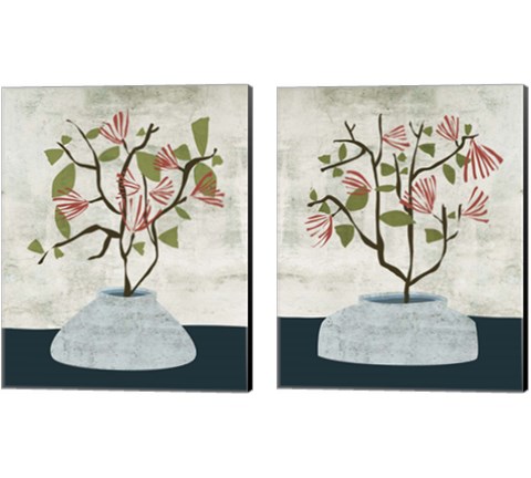 Zen Branch 2 Piece Canvas Print Set by Melissa Wang