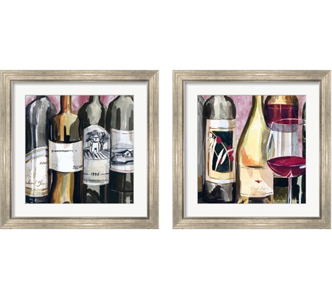 Vintage Wines 2 Piece Framed Art Print Set by Heather A. French-Roussia