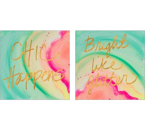 Chic Glitter 2 Piece Art Print Set by Nola James