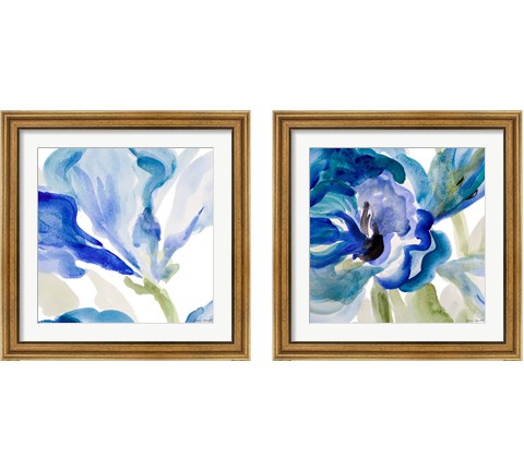 Delicate Blue 2 Piece Framed Art Print Set by Lanie Loreth