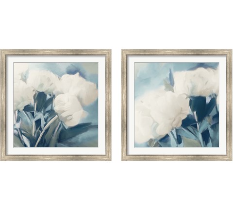 White Roses 2 Piece Framed Art Print Set by Dan Meneely