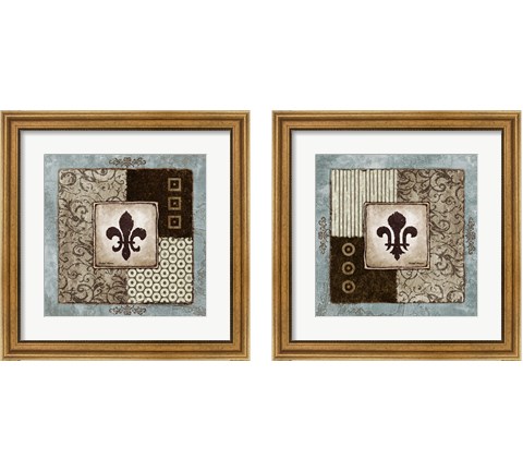 Fleur de Lis 2 Piece Framed Art Print Set by Michael Marcon