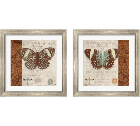 Butterfly on Display 2 Piece Framed Art Print Set by Elizabeth Medley