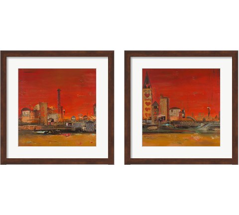 Crazy City 2 Piece Framed Art Print Set by Patricia Pinto