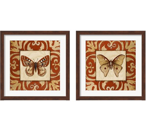 Moroccan Butterfly 2 Piece Framed Art Print Set by Patricia Pinto