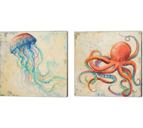 Creatures of the Ocean 2 Piece Canvas Print Set by Patricia Pinto