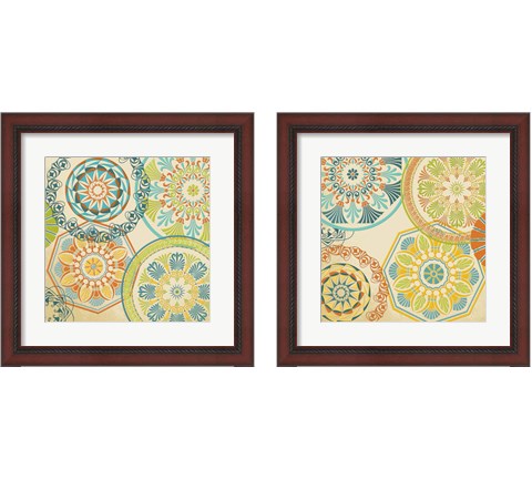 Spirographics Square 2 Piece Framed Art Print Set by SD Graphics Studio