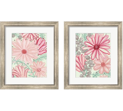 Color Burst Blooms 2 Piece Framed Art Print Set by Elizabeth Medley