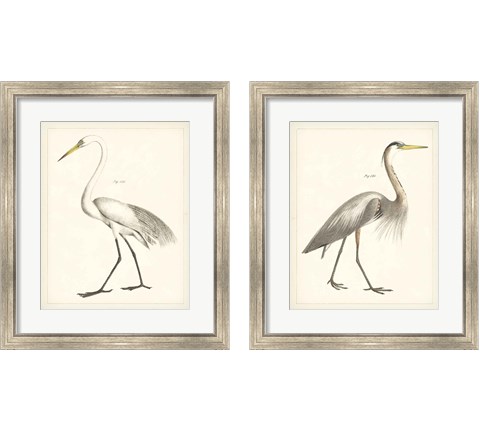 Vintage Heron 2 Piece Framed Art Print Set by Wild Apple Portfolio