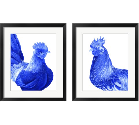 Blue Rooster 2 Piece Framed Art Print Set by Kelsey Wilson